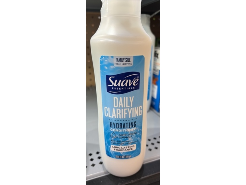 Suave Essentials Daily Clarifying Hydrating Conditioner, 22.5 fl oz/665 mL