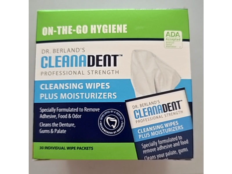 Dr. B Dental Solutions Cleanadent Wipes, 30 Count