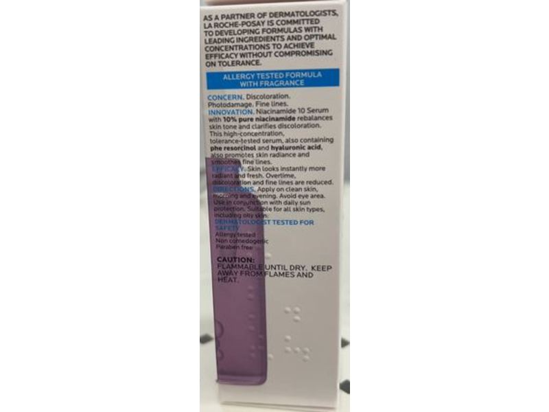 La Roche Posay Niacinamide 10 Face Serum, 1 fl oz/30 mL