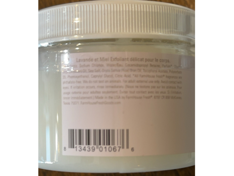 Farmhouse Fresh Honey Lavender Fine Sea Salt Scrub, 13.6 oz/385 g