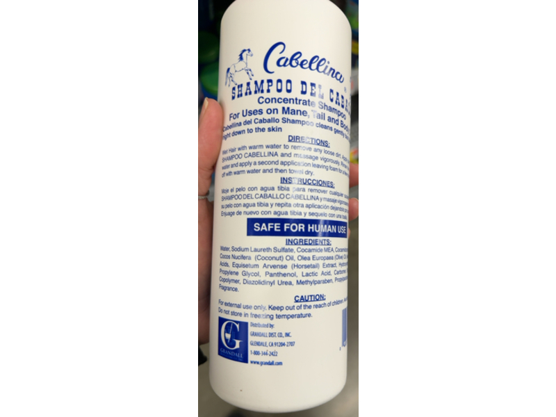 Cabellina Caballo Shampoo Del, 32 fl oz/0.95 L