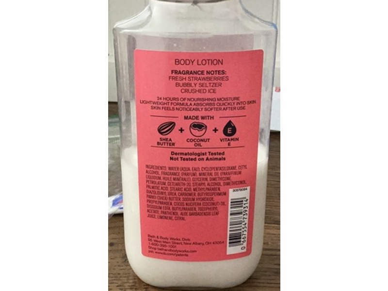 Bath & Body Works Body Lotion, Strawberry Soda, 8 fl oz/236 mL
