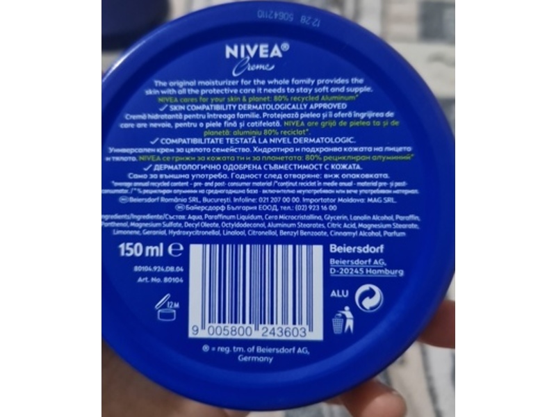 Nivea Moisturising Cream, 150 mL