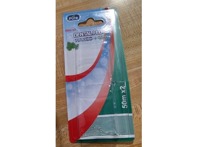All Pure Dental Floss, Waxed + Mint, Pack Of 2