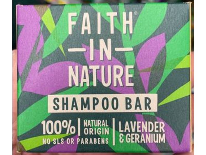 Faith in Nature Shampoo Bar, Natural Lavender & Geranium