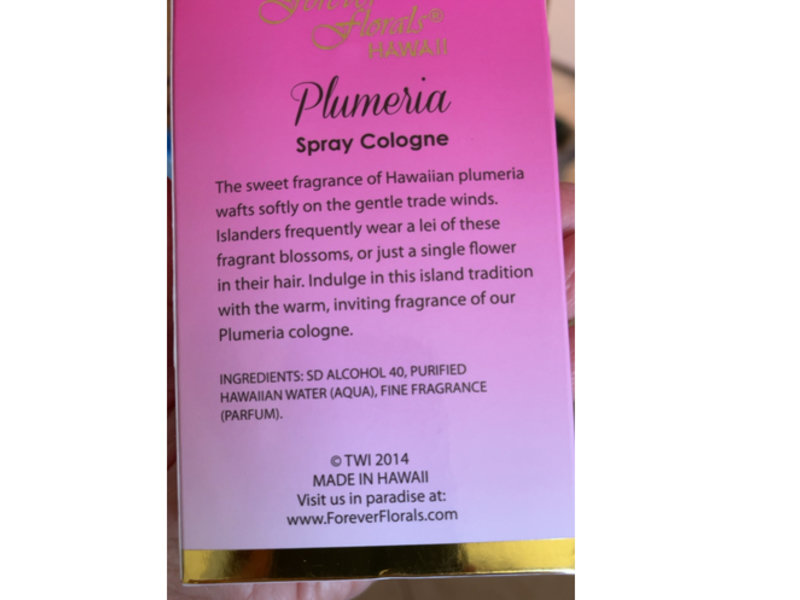 Forever Florals Cologne Spray, Plumeria, 1 fl oz/30 mL