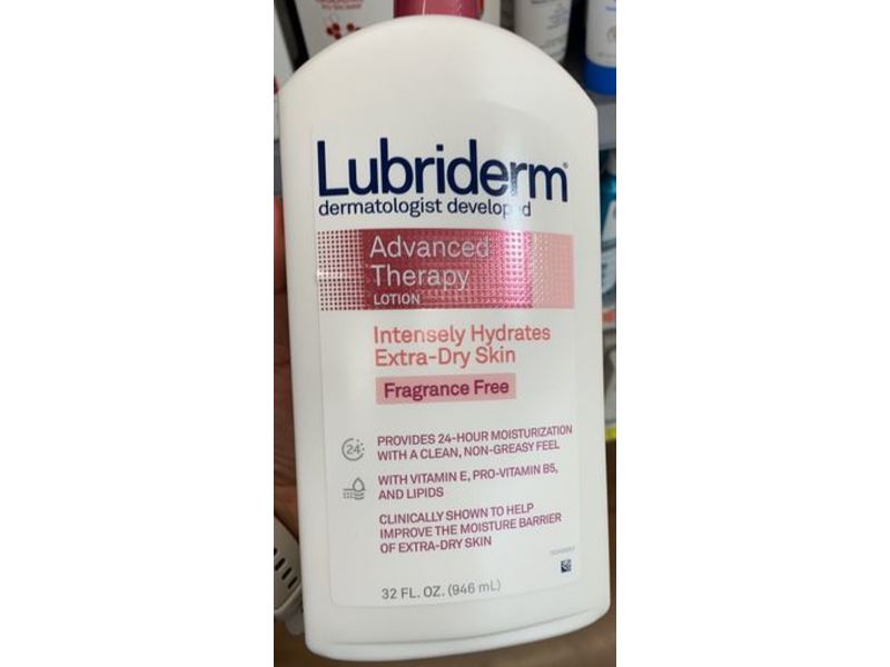 Lubriderm Advanced Therapy Lotion, Fragrance Free, 32 fl oz/946 mL