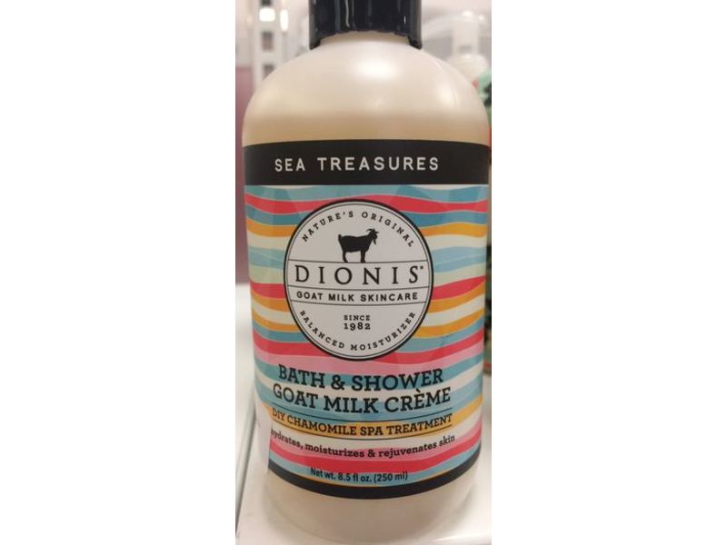 Dionis Sea Treasures Bath & Shower Goat Milk Creme, 8.5 fl oz/250 ml