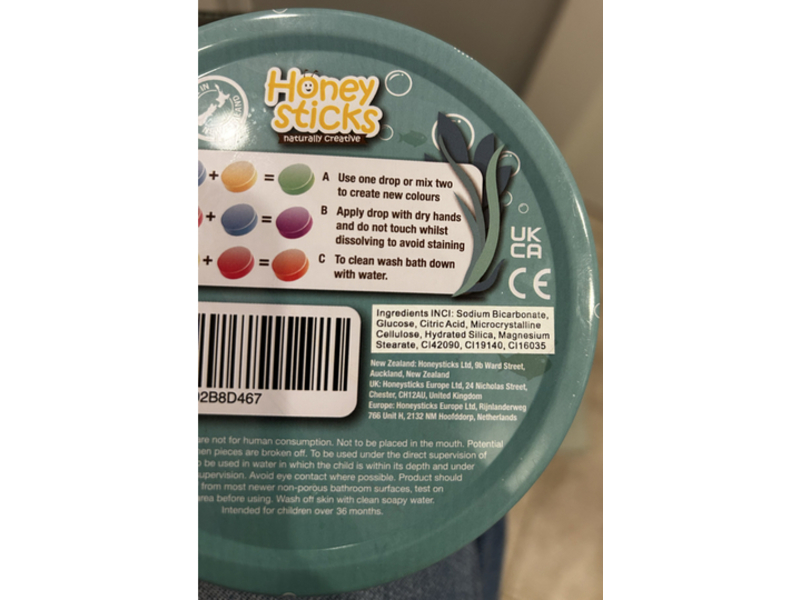 Honey Sticks Bath Colour Drop, 180 g, 36 Count