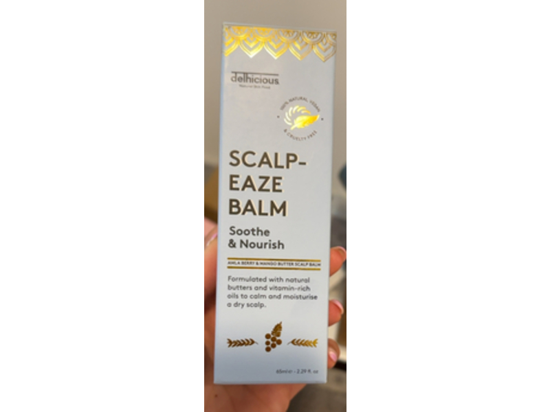 Delhicious Scalp Eaze Balm, Soothe & Nourish, 2.29 fl oz/65 mL