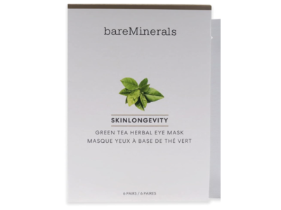 bareMinerals Green Tea Herbal Eye Mask, Skinlongevity, 6 Pairs