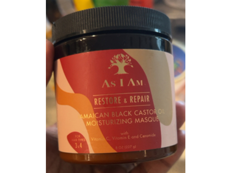 As I Am Restore & Repair Moisturizing Masque, Jamaican Black Castor Oil, 8 oz/227 g