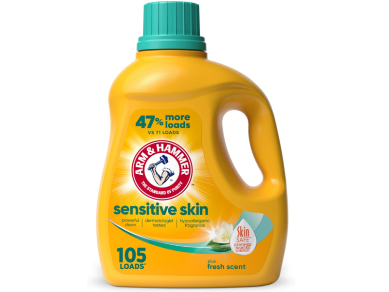 Arm & Hammer Sensitive Skin Plus Fresh Scent Liquid Laundry Detergent, 105 Loads, 105 fl oz/3.1 L