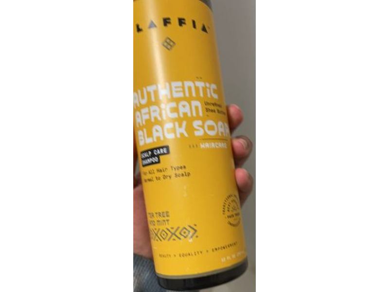 Alaffia Authentic African Black Soap Scalp Care Shampoo, 12 fl oz/355 mL