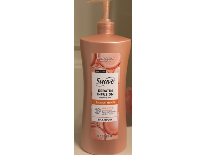 Suave Keratin Infusion Smoothing Shampoo, 28 fl oz/828 mL, Pack Of 4