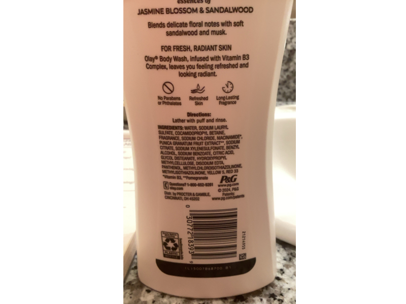 Olay Body Wash, Jasmine Blossom & Sandalwood, 23.6 fl oz/700 mL