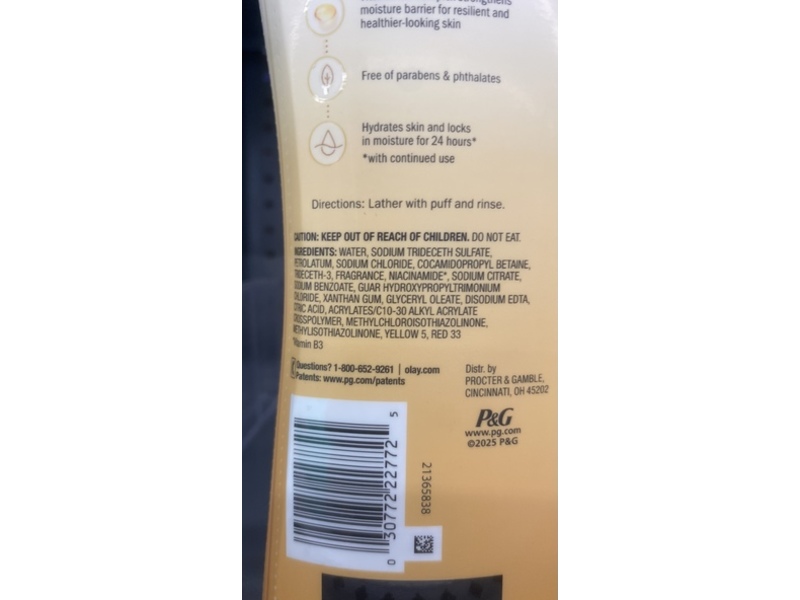 Olay Moisturizing Body Wash, Spoonful Of Sugar Glazed Crème & Vanilla Custard, 22 fl oz/650 mL