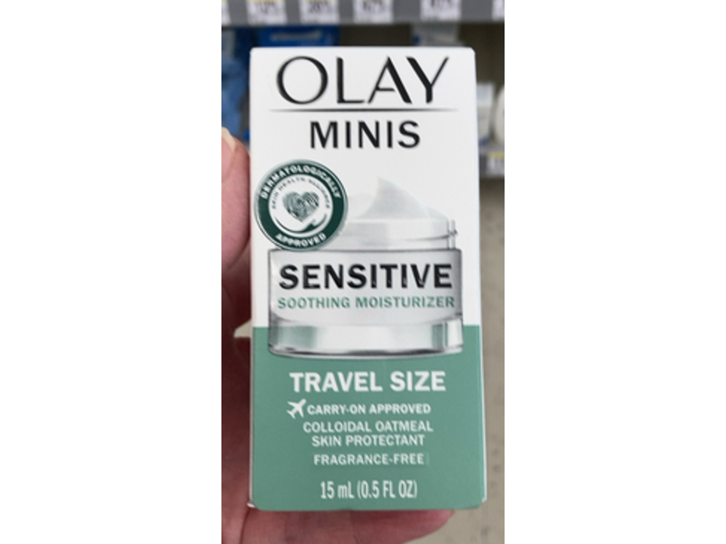 Olay Minis Sensitive Soothing Moisturizer, Colloidal Oatmeal, 0.5 fl oz/15 mL