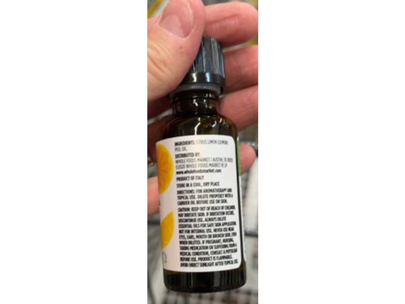 365 Whole Foods Market 100% Essential Oil, Lemon, 1 fl oz/30 mL