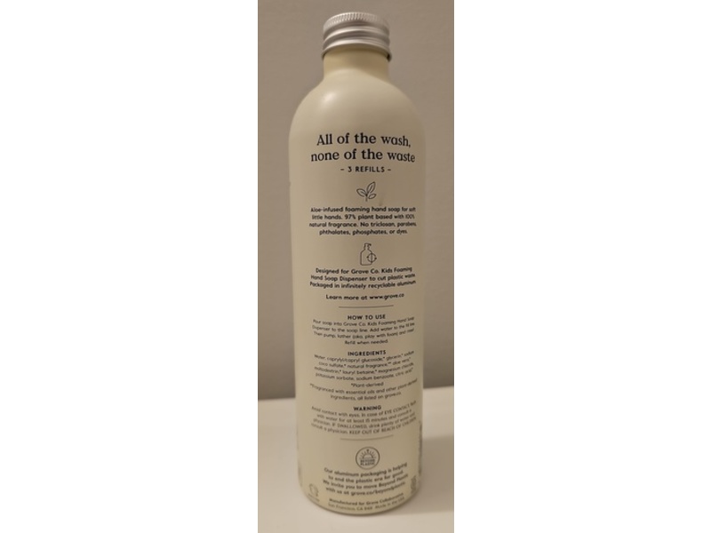 Grove Co. Kids Foaming Hand Soap, Pineapple Party, 12 fl oz/354 mL