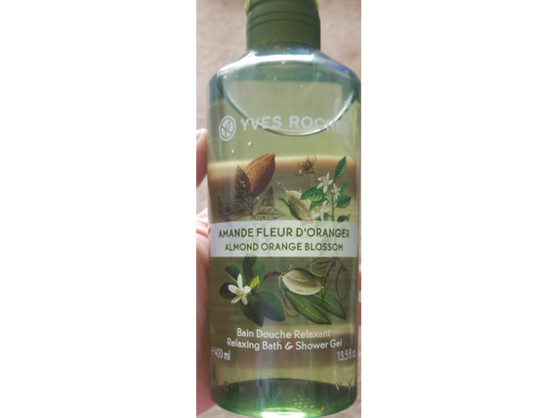 Yves Rocher Relaxing Bath & Shower Gel, Almond Orange Blossom, 13.5 fl oz/400 mL