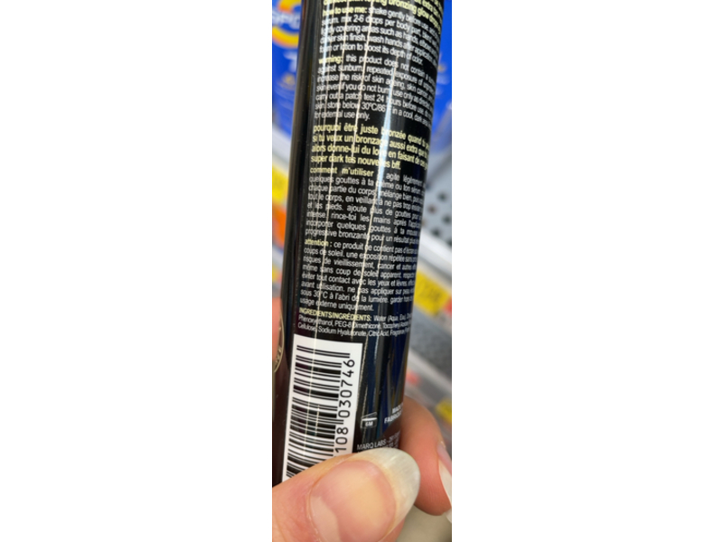 b.tan Darkest Bronzing Glow Drops, Hyaluronic Acid + Vitamin E, 1 fl oz/30 mL