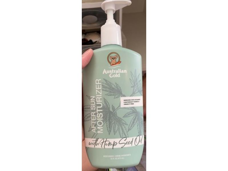 Australian Gold After Sun Moisturizer, Hemp Seed Oil, 16 fl oz/473 mL, Pack Of 2