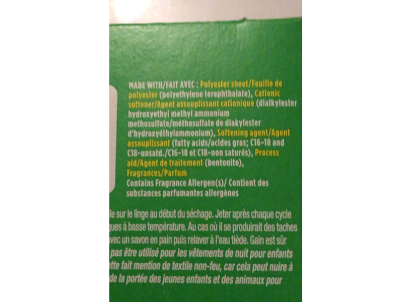 Gain Laundry Fabric Softener Dryer Sheets, Original, 180 Count