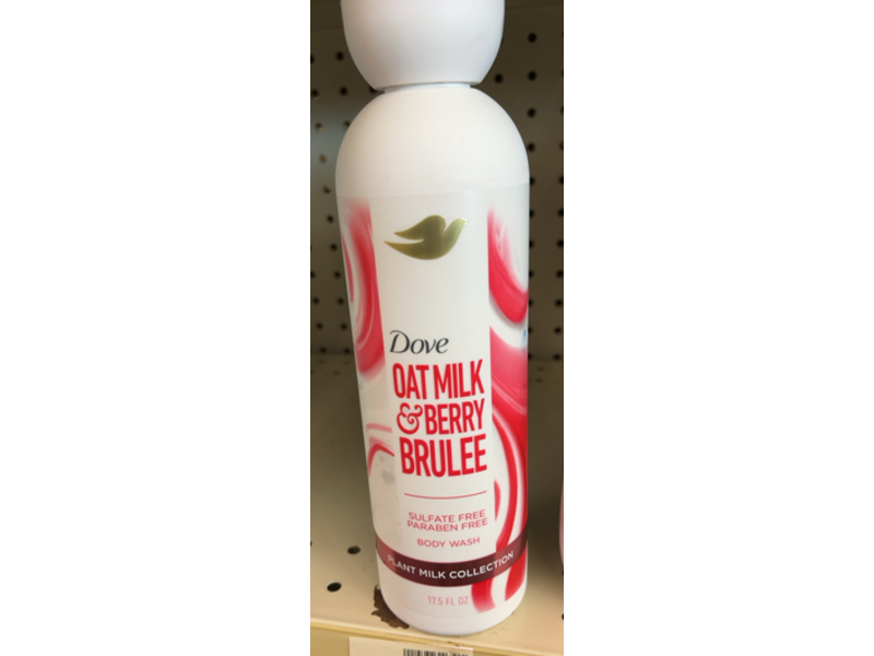Dove Plant Milk Cleansing Body Wash, Oat Milk & Berry Brulee, 17.5 fl oz