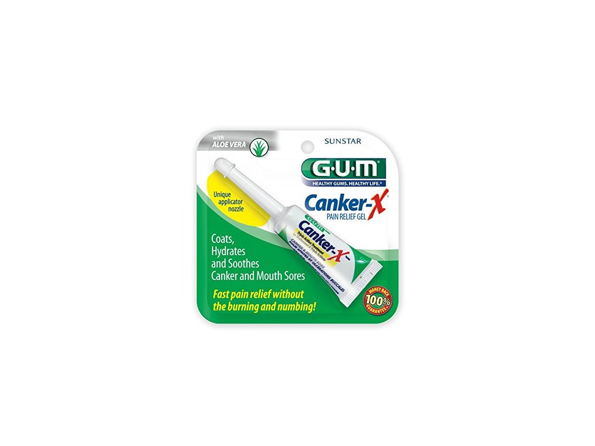 Sunstar 1772RB GUM CankerX Aloe Vera Pain Relief Gel, 0.28 FL. OZ