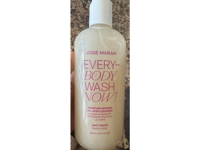 Josie Maran EveryBody Wash Now! Moisture Mousse All Over Cleanser, Juicy Fruits, 16 fl oz/480 mL