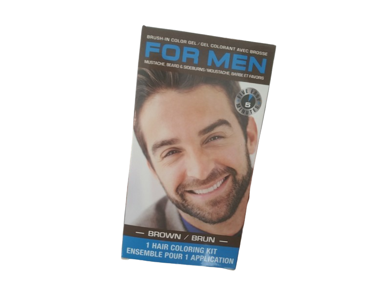 For Men Brush-In Color Gel Hair Coloring kit, Brown, 1 Application