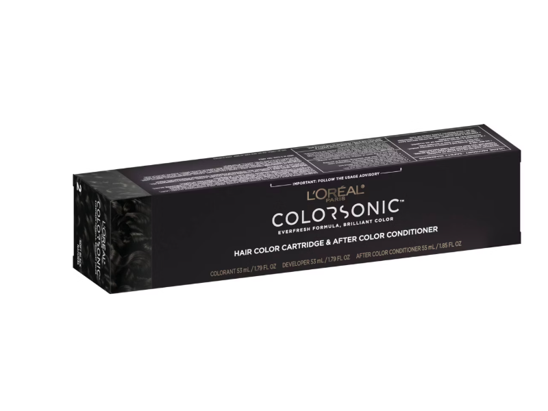 L'Oreal Paris Colorsonic Hair Color Cartridge, 2 Soft Black Natural, 1.85 fl oz/55 mL