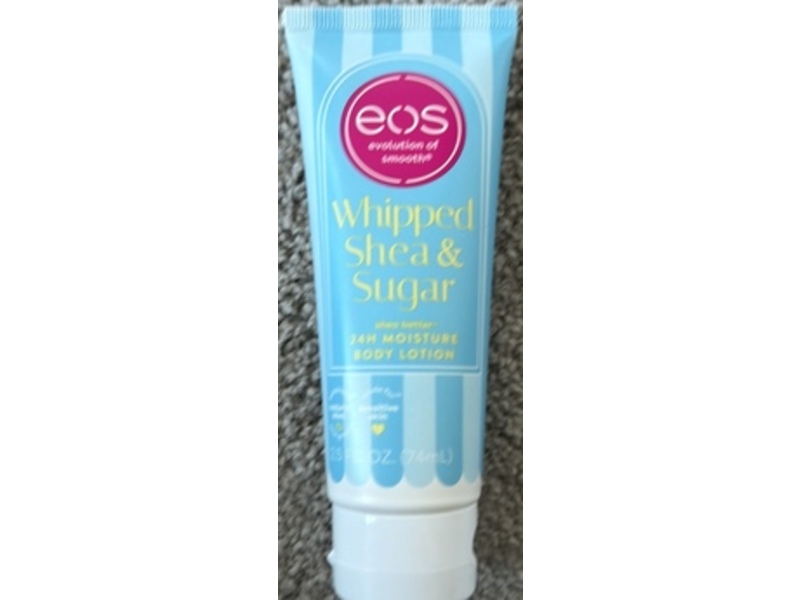 eos 24h Moisture Body Lotion, Whipped Shea & Sugar, 23 fl oz/74 mL