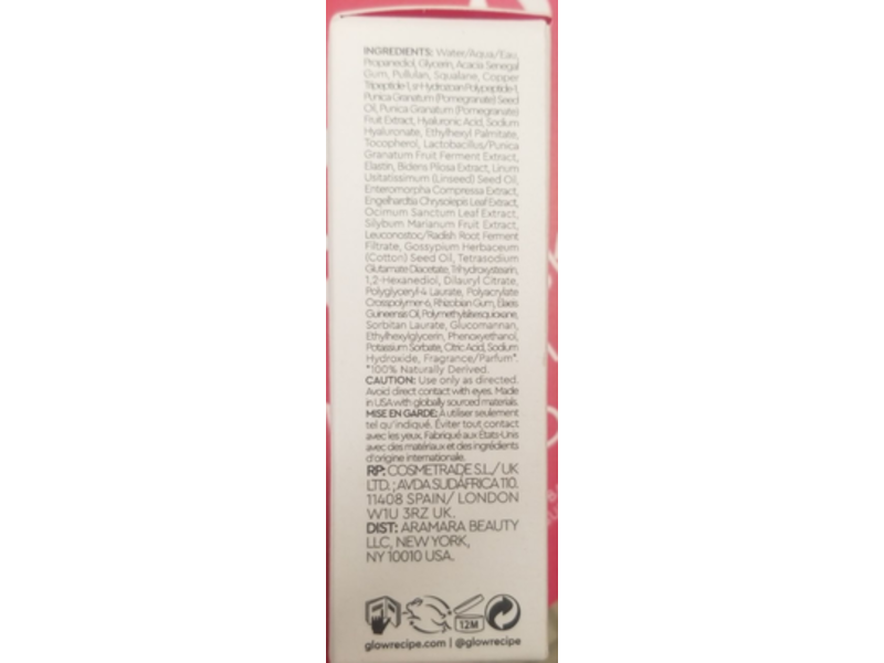 Glow Recipe Pomegranate Peptide Firming Serum, 1 fl oz/30 mL