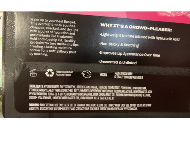 Babe Original Lip Mask, 0.38 oz/11g , Pack Of 2