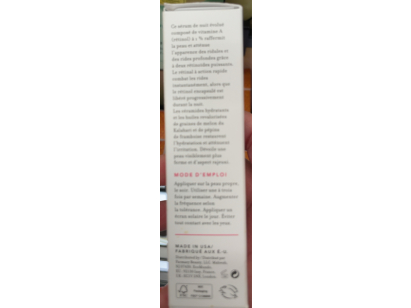 Farmacy 1% Vitamin A Retinol Serum, 1 fl oz/30 mL