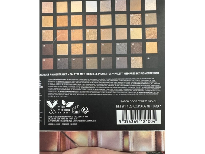 W7 Cool Down Pressed Pigment Eyeshadow Palette, 36 g