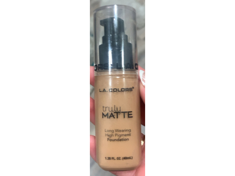 L.A. Colors Truly Matte Foundation, Clm361 Deep Tan, 1.35 fl oz/40 mL