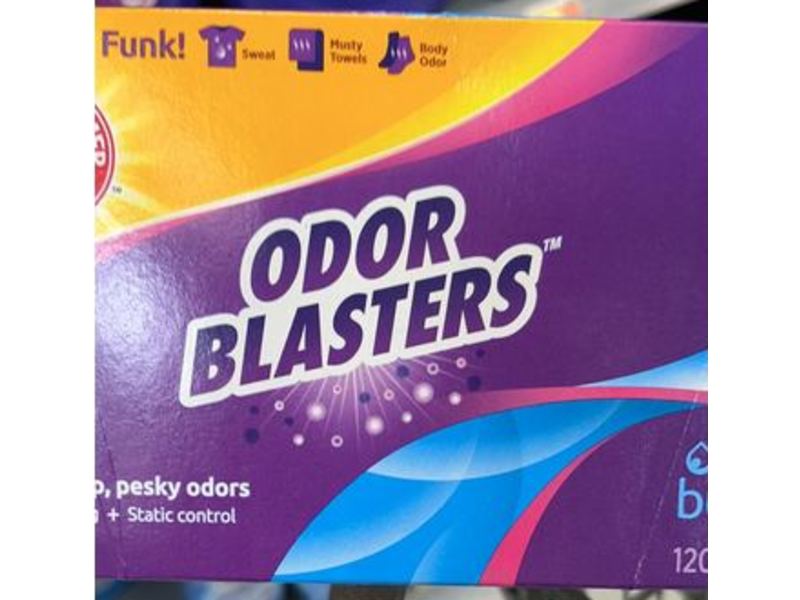 Arm & Hammer Odor Blasters Dryer Sheets, Fresh Burst, 120 Count