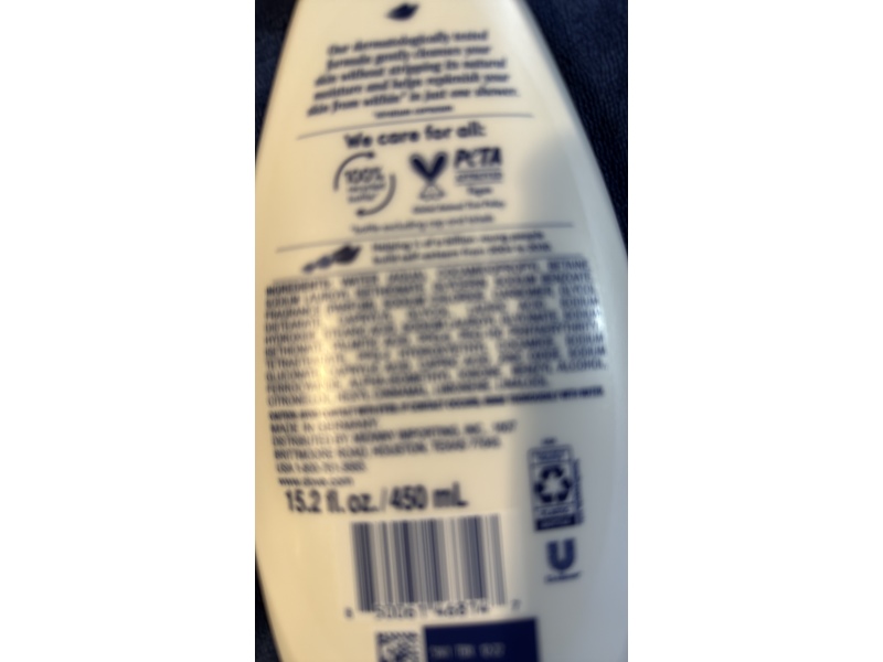 Dove Body Wash, Silky Velvet, 15.2 fl oz/450 mL, Pack Of 2