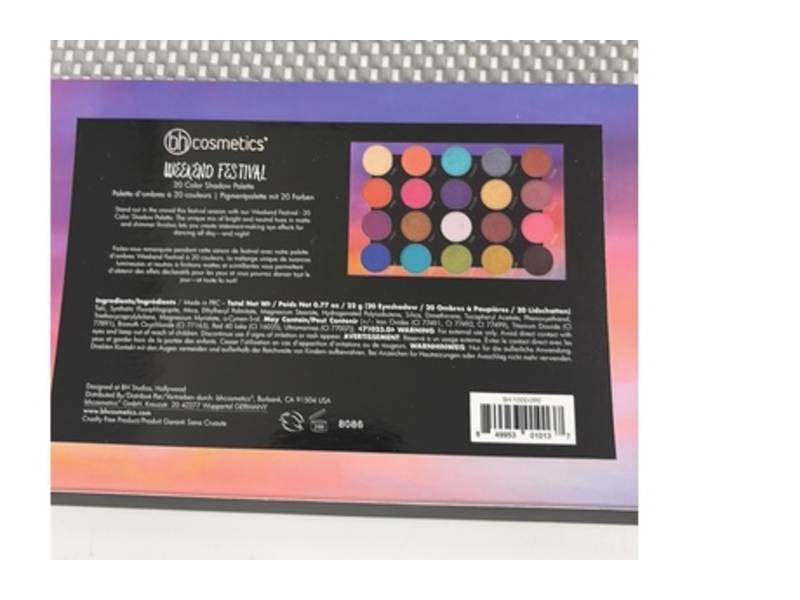 Bh Cosmetics Weekend Festival 20 Color Shadow Palette, 0.77 oz/22 g