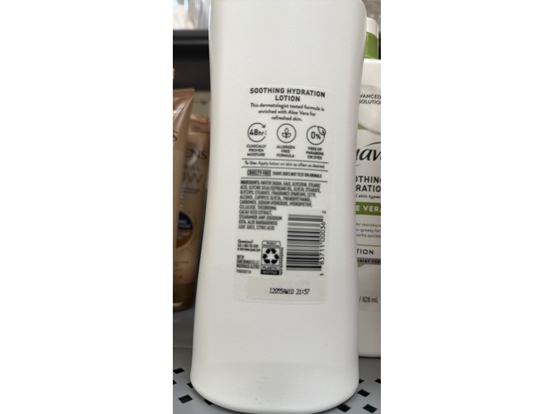 Suave Soothing Hydration Lotion, AloeVera, 28 fl oz/828 mL