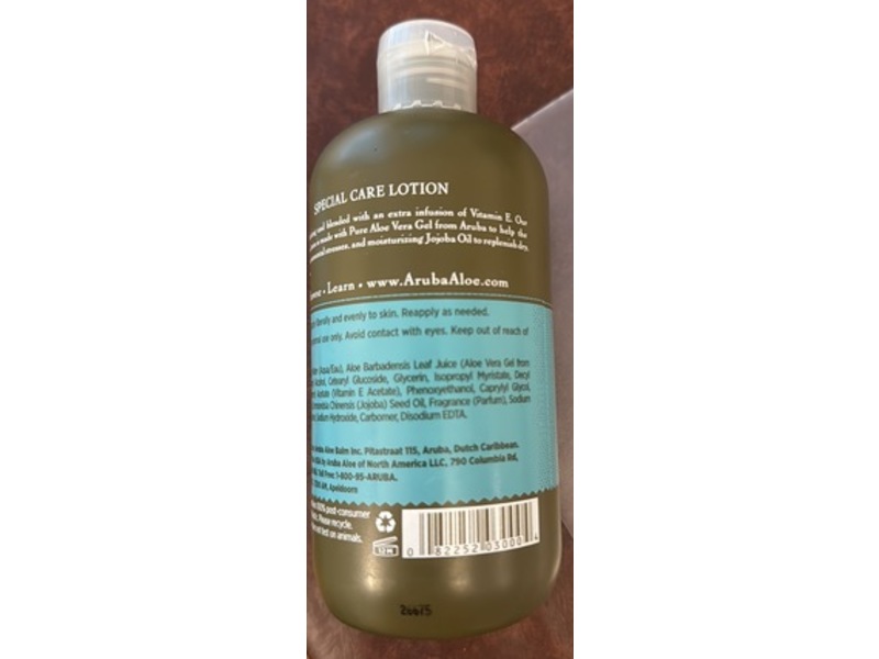 Aruba Aloe Special Care Lotion, Vitamin E, 12.5 fl oz/370 mL