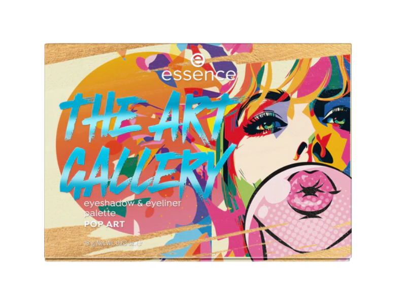 Essence The Art Gallery Eye Shadow & Eyeliner Palette, Pop Art, 0.63 oz/18 g