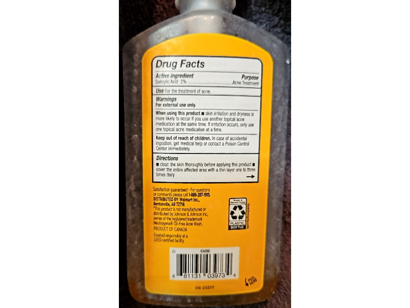 Equate Beauty Oil Free Acne Wash, 9.1 fl oz/269 mL