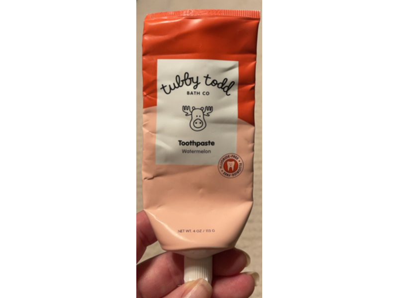 Tubby Todd Bath Co Toothpaste, Watermelon, 4 oz/113 g
