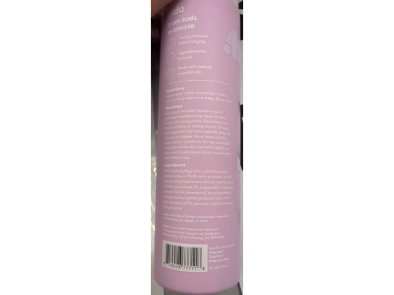 Frida Baby Sleep Easy Vapor Bubble Bath + Body Wash, Lavender, 10 fl oz