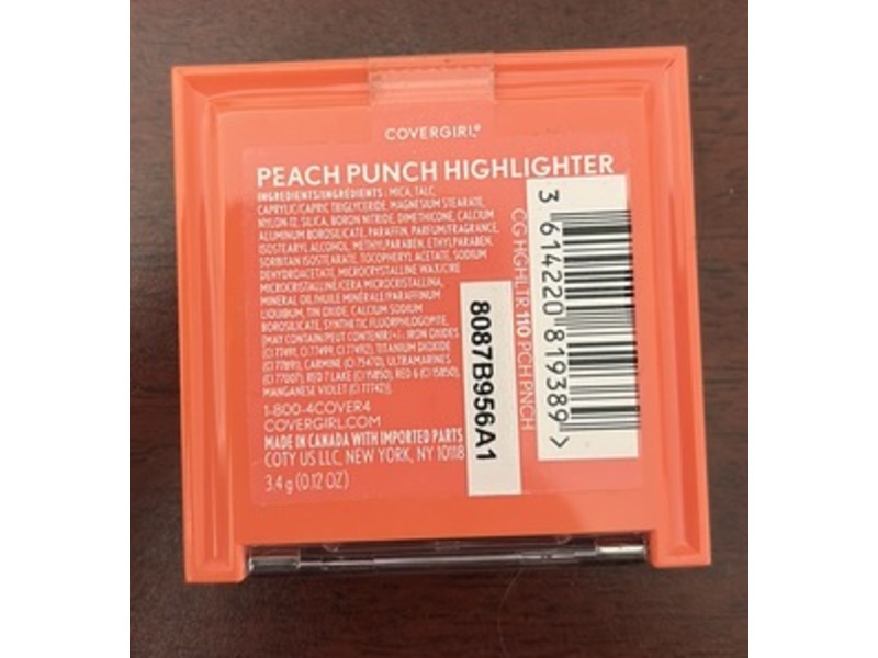 CoverGirl Peach Punch Highlighter, Peach Scented, 0.12 oz/3.4 g