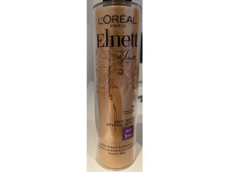 L'oreal Elnett De Luxe Heat Protect Styling Hairspray, 170 mL